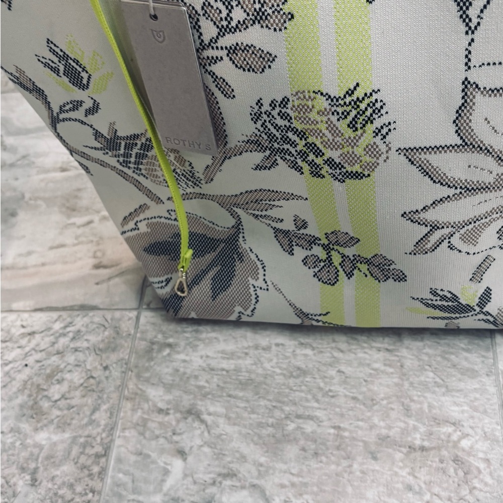 Rothy's White and Green Eco-Friendly Tote